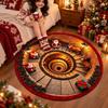 Bottomless Pit Christmas Round Rug 2D Flat Vortex Floor Mat 3D Illusion Carpet  Xmas Party