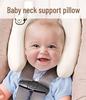 Banana-Shaped U-Shaped Neck and Head Support Pillow for Infant Strollers.