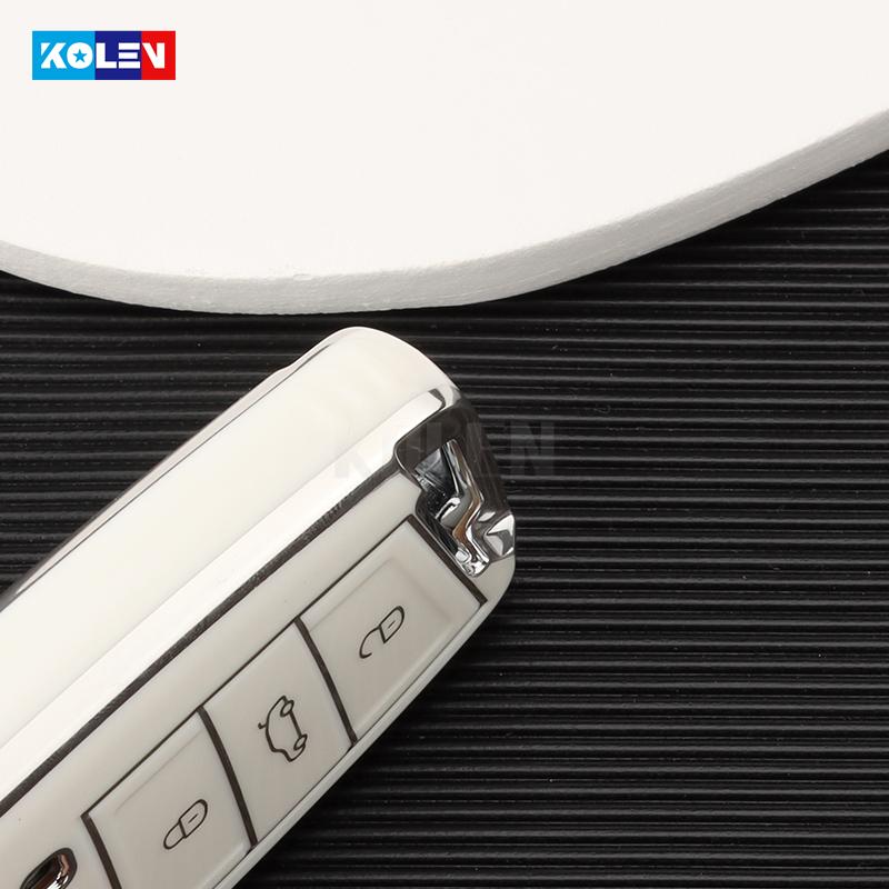 TPU Auto Flip Schlüssel Fall Abdeckung Shell Für VW Volkswagen Golf 7 MK7 Tiguan MK2 Für Seat Ateca Leon FR 2 Ibiza Skoda Octavia Keyless