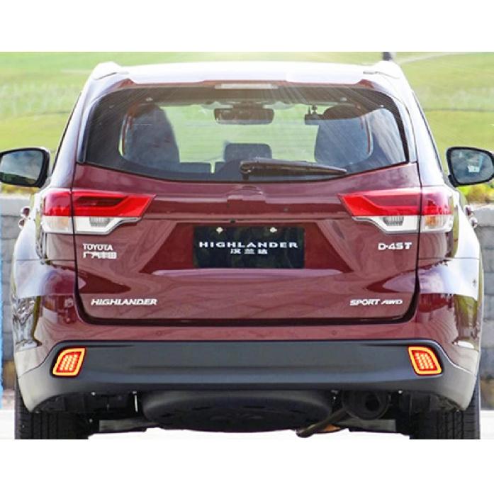 2Pcs Led Rear Driving Light Brake Lights Rear Bumper Lamp Warning For Toyota Highlander Kluger XU50 2014 2015 2016 2017 2018