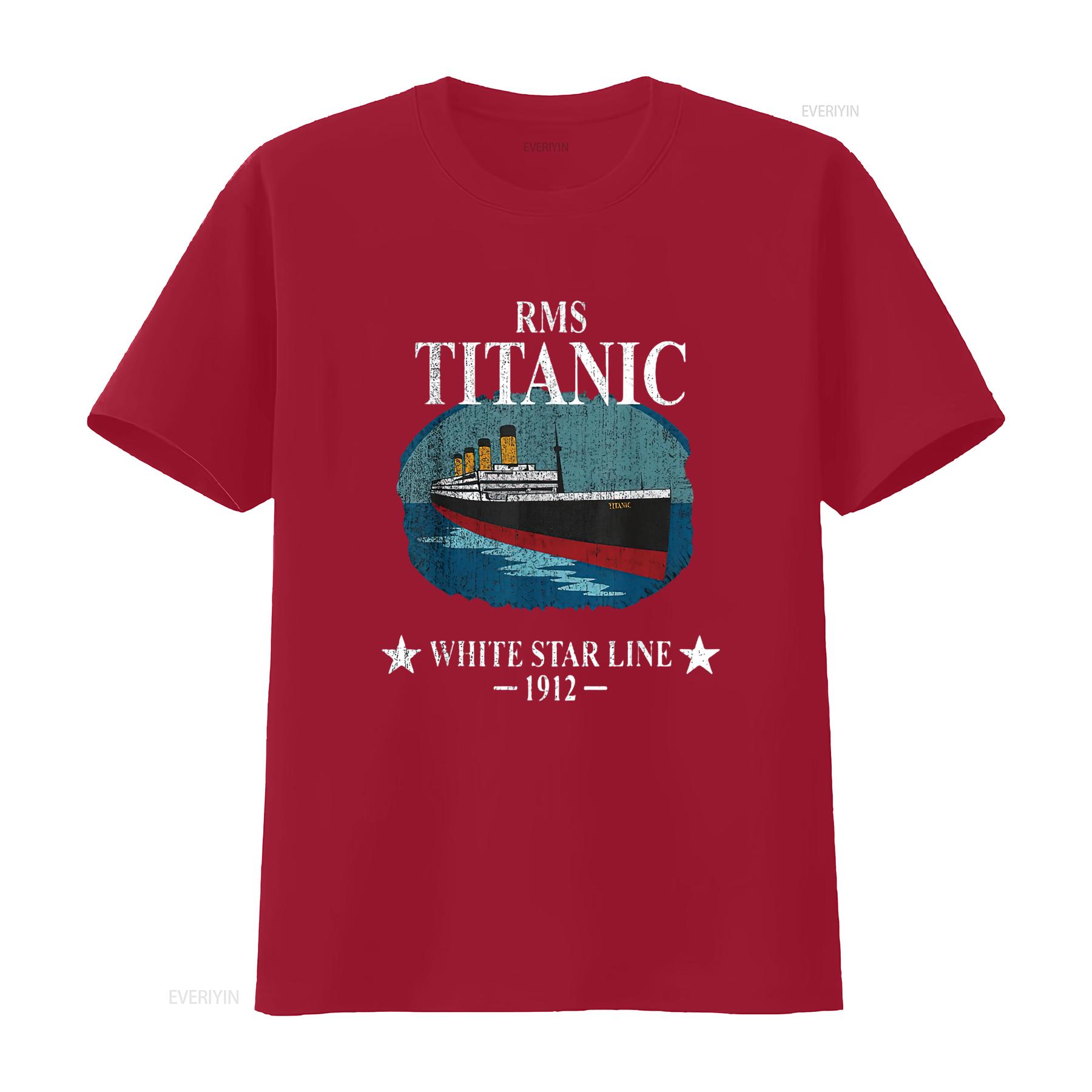 Mens RMS TITANIC White Star Line Cruise Ship 1912 Boys Girls Kids T Shirt Black Medium vintage Washed Slightly homme S