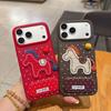 PU Leather Polka Dot Horse Stand Case for iPhone 17 Pro Max Apple 15/14/13p