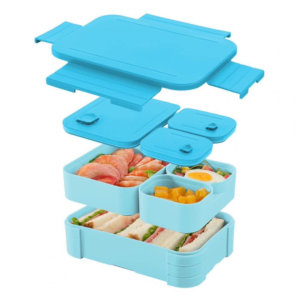Lunch Box Leak Proof Bpa-free Bento Lunch Box for Adults Kids Multi-compartment Meal Planning Container for Work