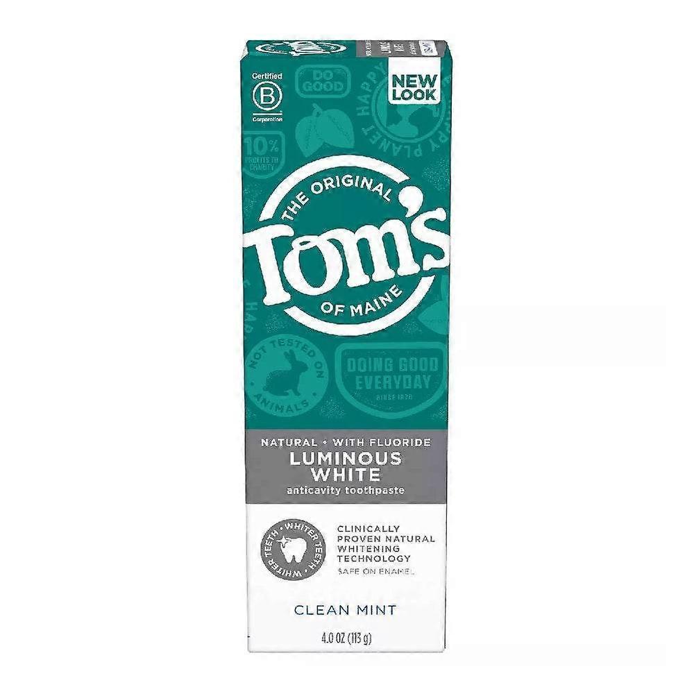 Tom's Of Maine Luminous White Anti-cavity Toothpaste, Clean Mint, 4 Oz