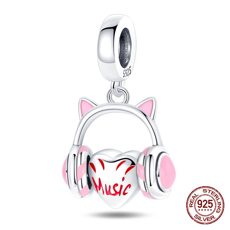 100 Copper Bluetooth Headset Charm Bead Charms Beaded Compatible With Authentic Bracelets Do It Yourself Jewellery Making Women Gifts