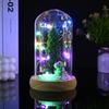 Romantic Unicorn Transparent Display Cover Mermaid Glass Cover Dust Cover Figure Tabletop Ornament Gift Eternal Flower