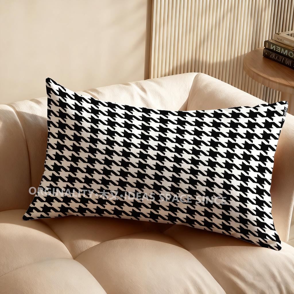 Classic Plaid Geometric Throw Pillow Covers Suitable For Sofa Bedroom Car Pillow Cover Cushion Rectangular Back Cushion