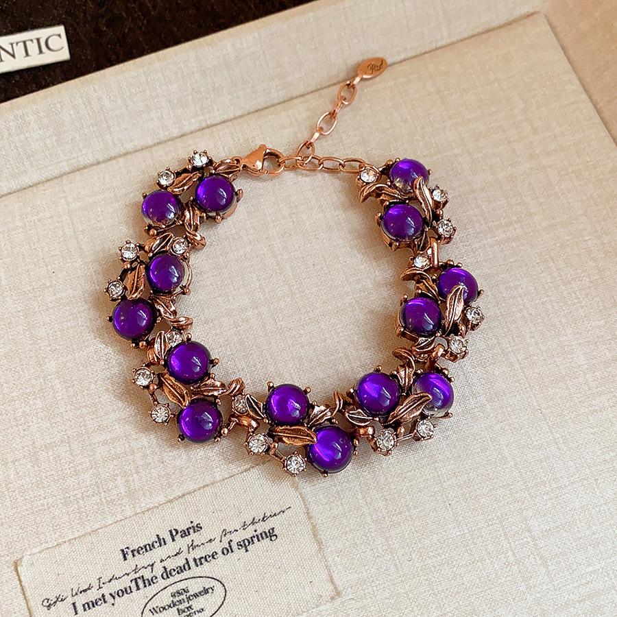 French Court Style Rhinestone Earring & Necklace Set - High-End Light Luxury Design with Clavicle Chain