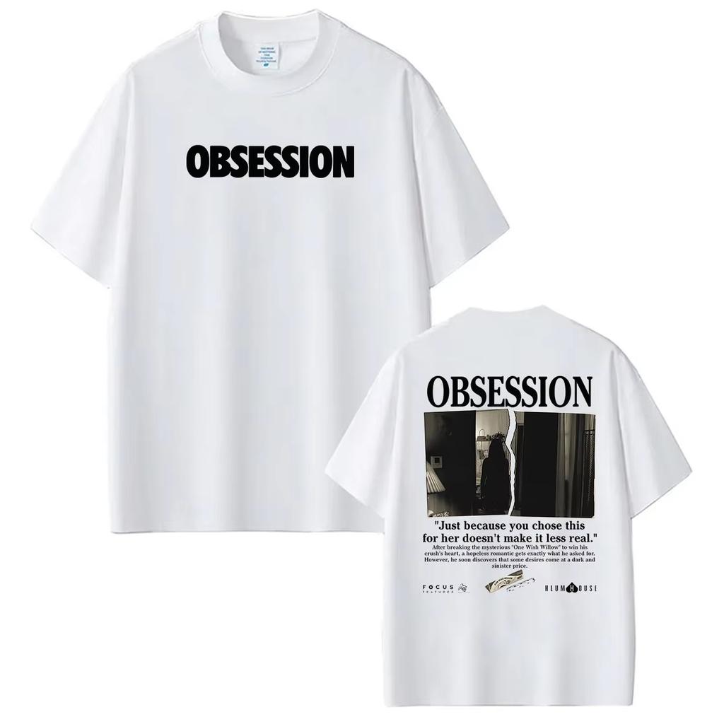 Obsession Horror Movie 2026 Graphic T Shirt Men Women Vintage O-Neck Oversized Cotton T-shirts Lightweight & Breathable for Cool Summer Outfits