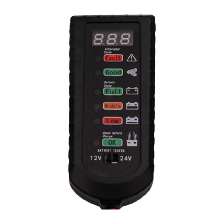 Heavy Duty Car Battery Load Tester 1000A Cranking Simulation Shock Resistant ABS Housing Clear LCD Display for Mechanic