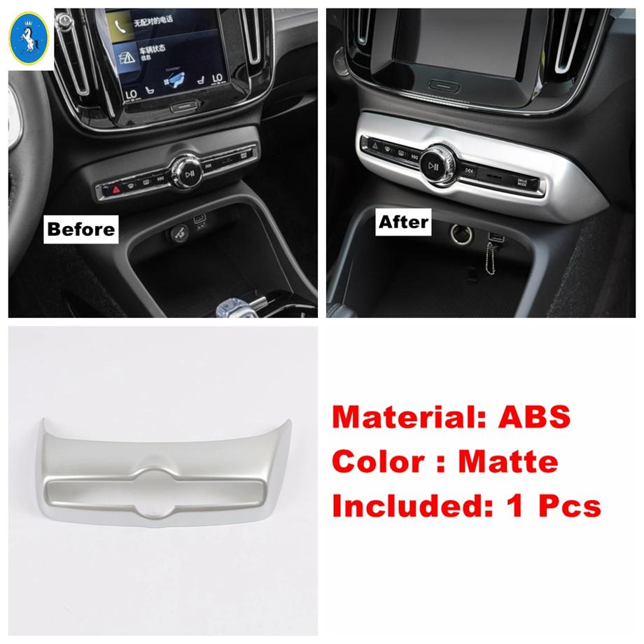 ABS Auto Accessories Central Control Audio Adjust Knob Air Conditioner AC Switch Button Cover Trim For Volvo XC40 2018 - 2025