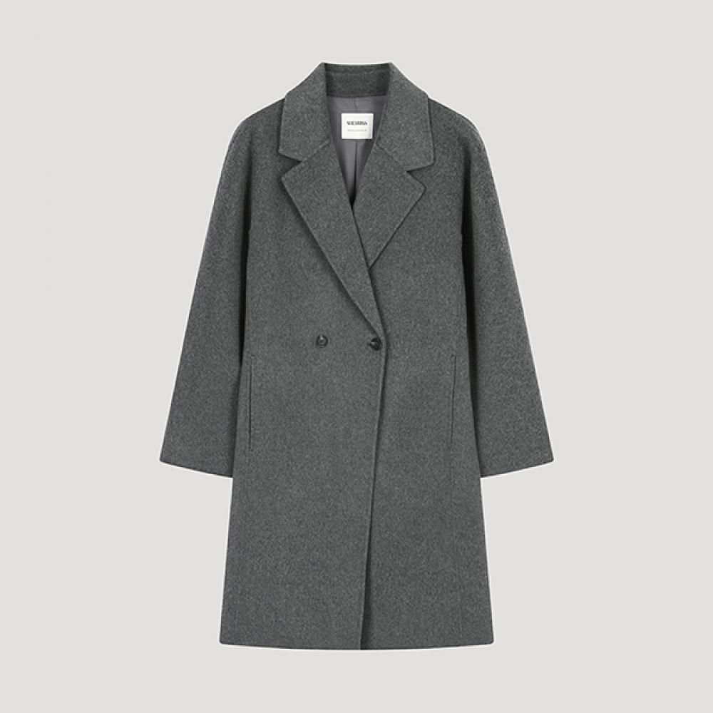 

She S miSS Double Two Button Handmade Coat Swhcto41130 Ch charcoal/66