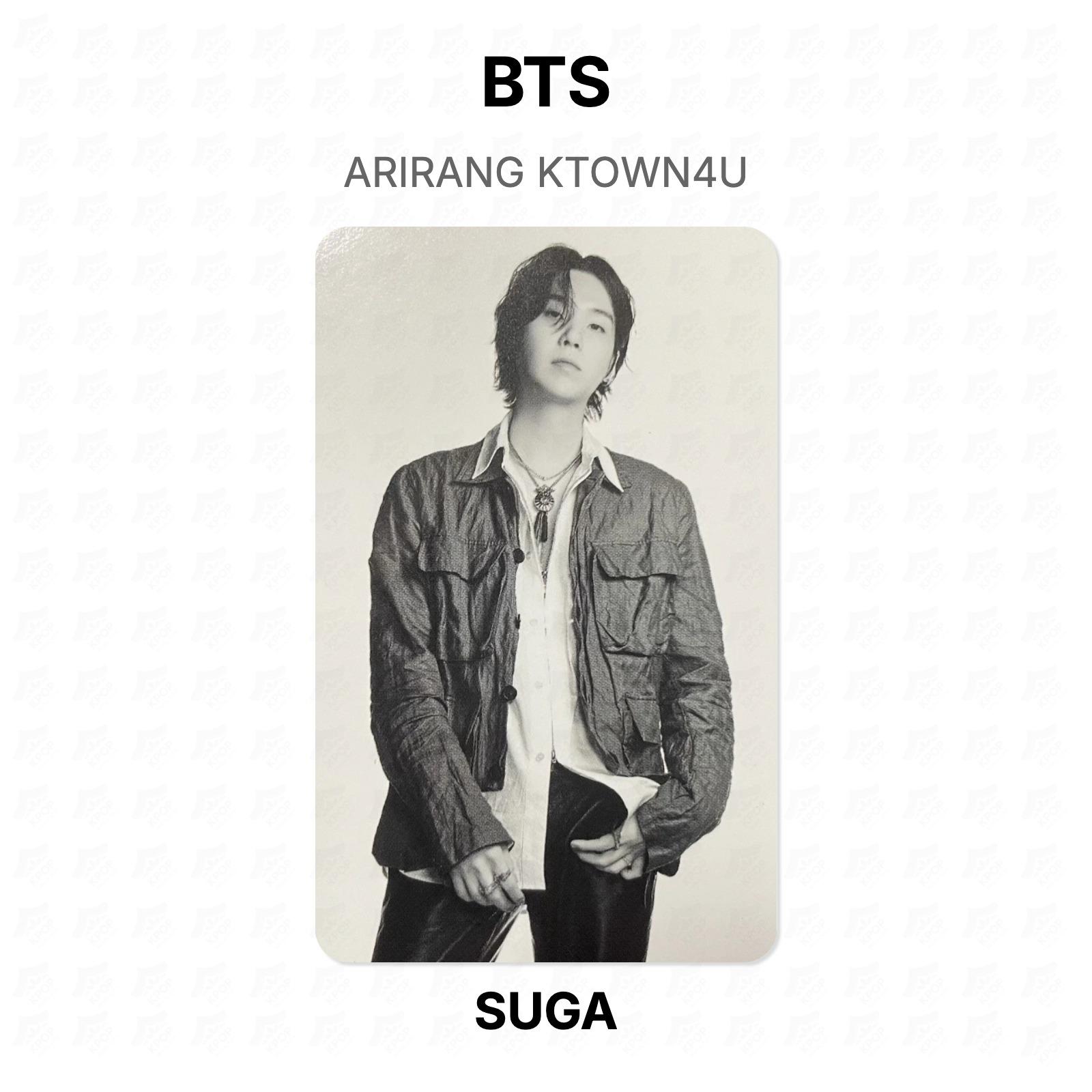 BTS ARIRANG KTOWN4U Официальная фотокарточка SUGA