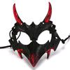 Blood Half-Face Mask Men Dragon Tiger Wolf Mask Horror Halloween Costume Props Skeleton Carnival Mask Party Cosplay Prop