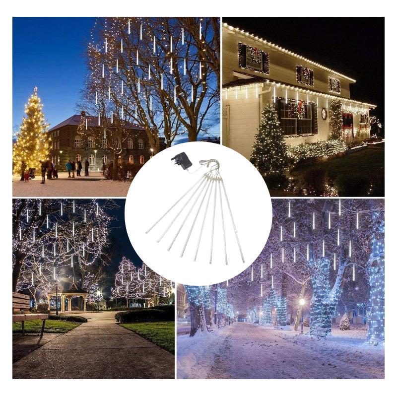 Meteor Shower Star Rain Lights 30cm 8 Tubes Falling Christmas Outdoor Party Tree
