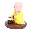 Little Monk Figurine Solar Funny Car Shaking Head Toy Chinese Little Monk Statue Car Dashboard