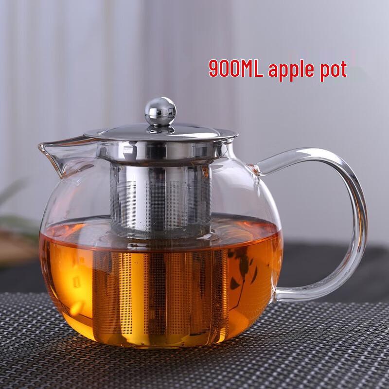 Beiduo Yang Apple Glass Tea Pot with Steel Infuser