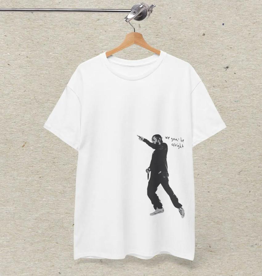 Kendrick Lamar Live in Concert Graphic Black and White Unisex T-shirt, S-4XL