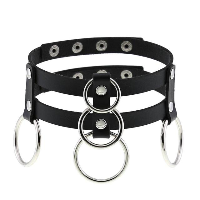 Colier Vintage Sexy Harajuku cu Pandantiv Lanț din Piele PU Femei Bărbați Punk Gotic Choker Negru Declarație Jocuri pentru Adulți Jucării pentru Adulți