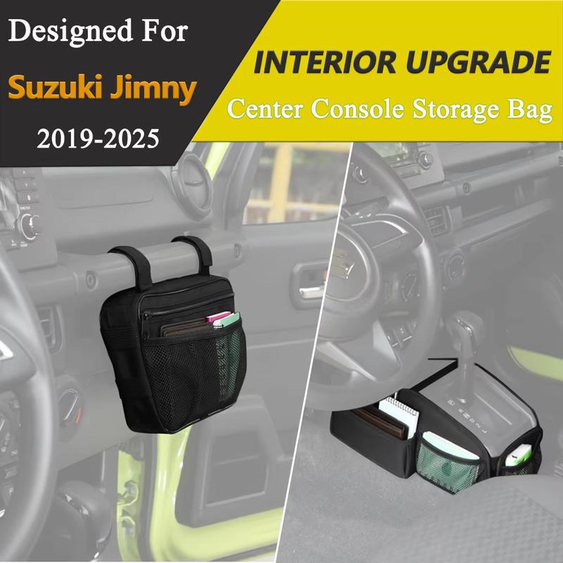 Gear Shift Organizer Passenger Grab Handle Storage Bag for Suzuki Jimny JB64 JB74 -2025 Interior Accessories Stowing Tidying