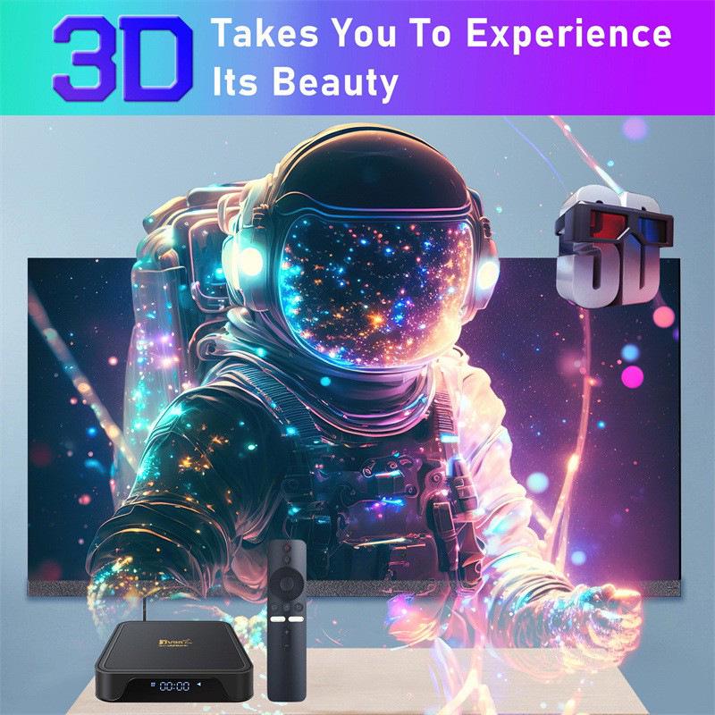 8K HD TV Box TV98PRO with 60fps, 5G WiFi, Bluetooth, and Voice Remote Control