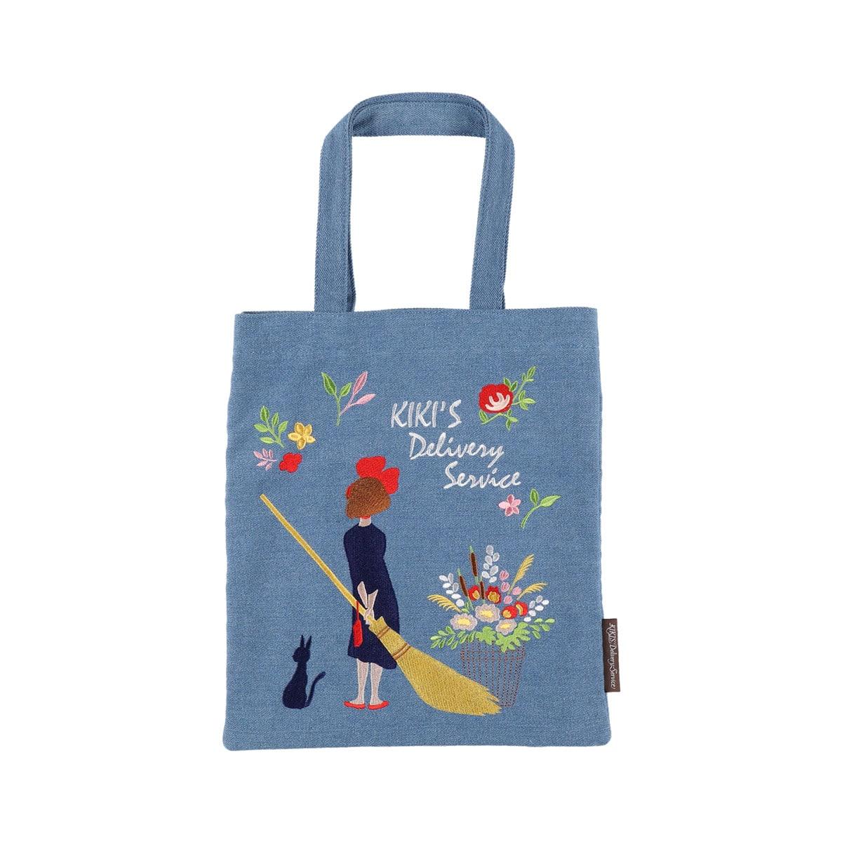 

Studio Ghibli Kiki s Delivery Service Denim Embroidery Series Tote Bag Japan NEW