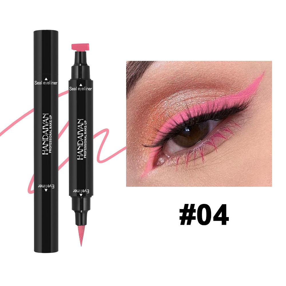 Handaiyan Cross-border Double-ended Colored Waterproof Quick-drying Smudge-proof Eyeliner Stamp for European and American Makeup 3.5g