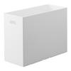 Yamazaki Jitsugyo (Yamazaki) Storage Box with Lid for Wagon Additional Box L White W15 X D35 X H26cm Tower Storage Wagon with Casters Gap Storage