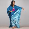 European-American Tie-Dye Print Beach Cover-Up Robe: Vacation Sun Protection Dress