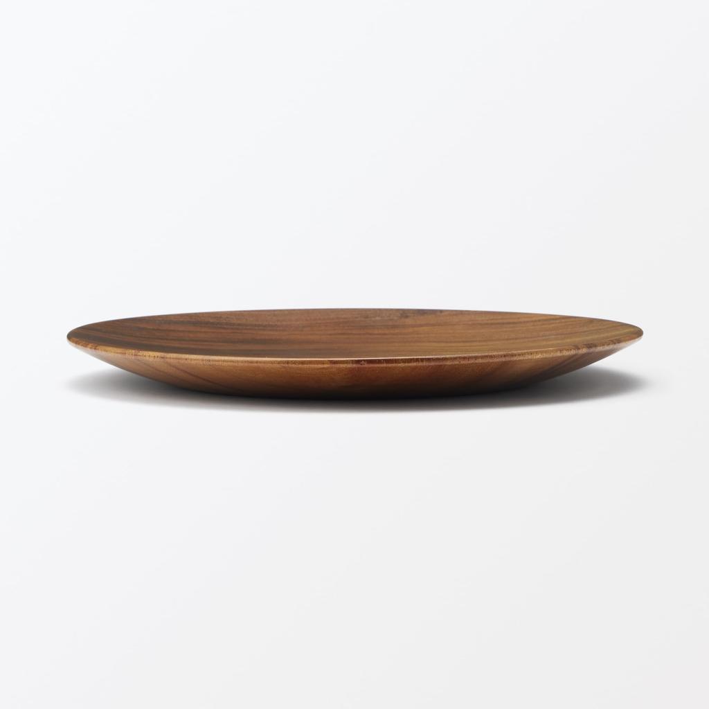 MUJI Acacia 23cm Diameter x 2cm 84956874 Plate, Approx. Height,