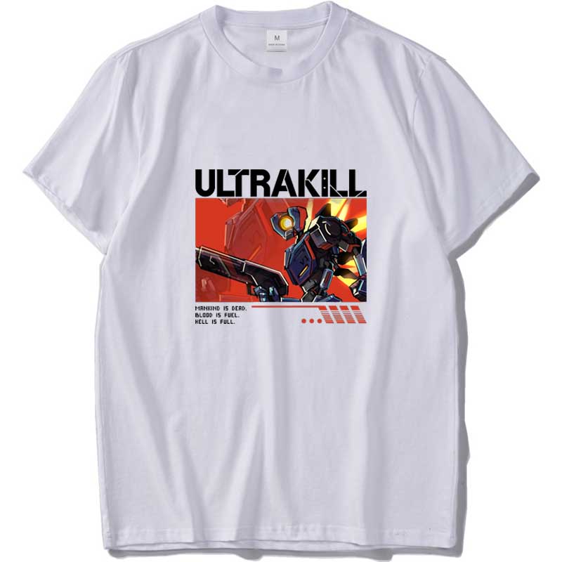 Ultrakill T Shirt Shooter Video Game Lovers Geek Streetwear Summer Casual Cotton Soft Eu Size Unisex Tshirts