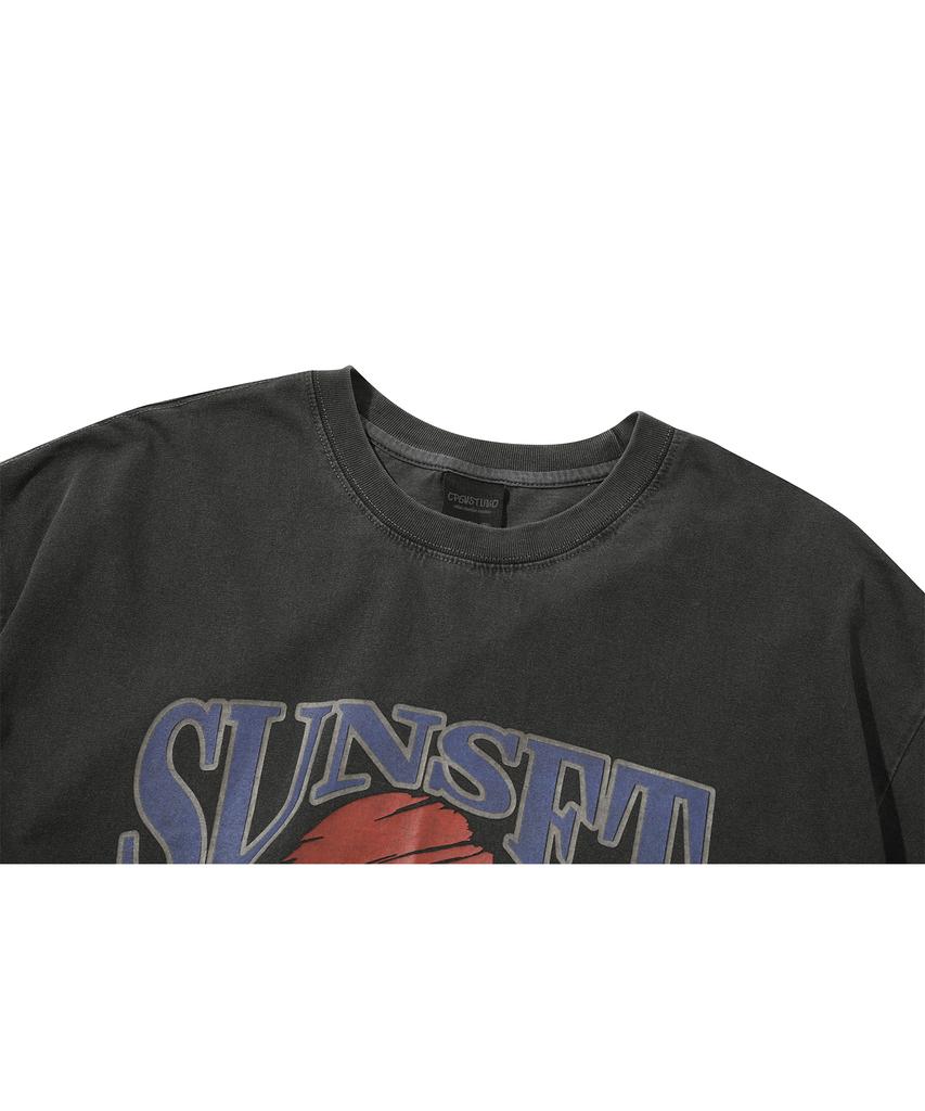CPGN STUDIO Sunset Running Pigment Short Sleeve T-Shirt Smoke Black