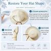 Beach Hats for Women - 33cm Sun Hat Womens, Wide Brim Straw Womens Sun Hat with Wind Lanyard Roll Up Foldable UV Protection