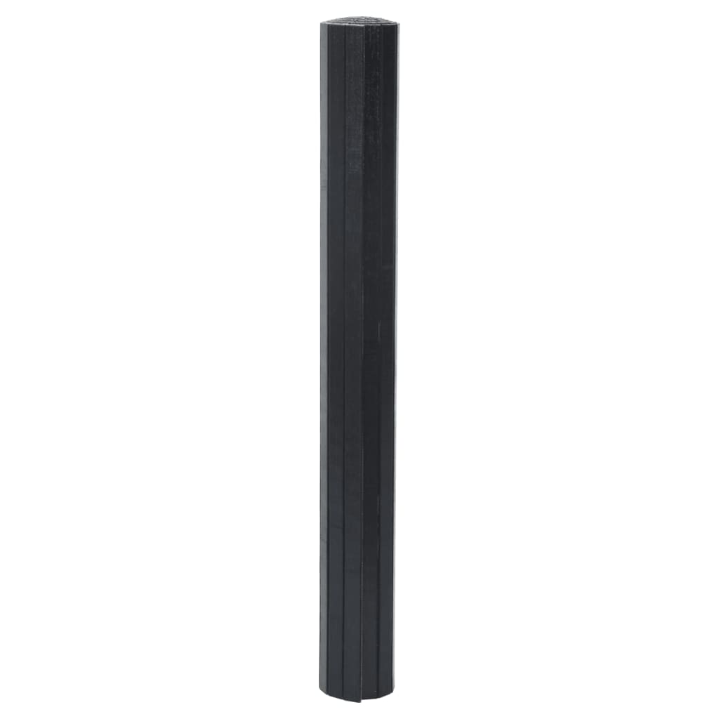 Rectangular Rug Black 60 x 100 cm Bamboo