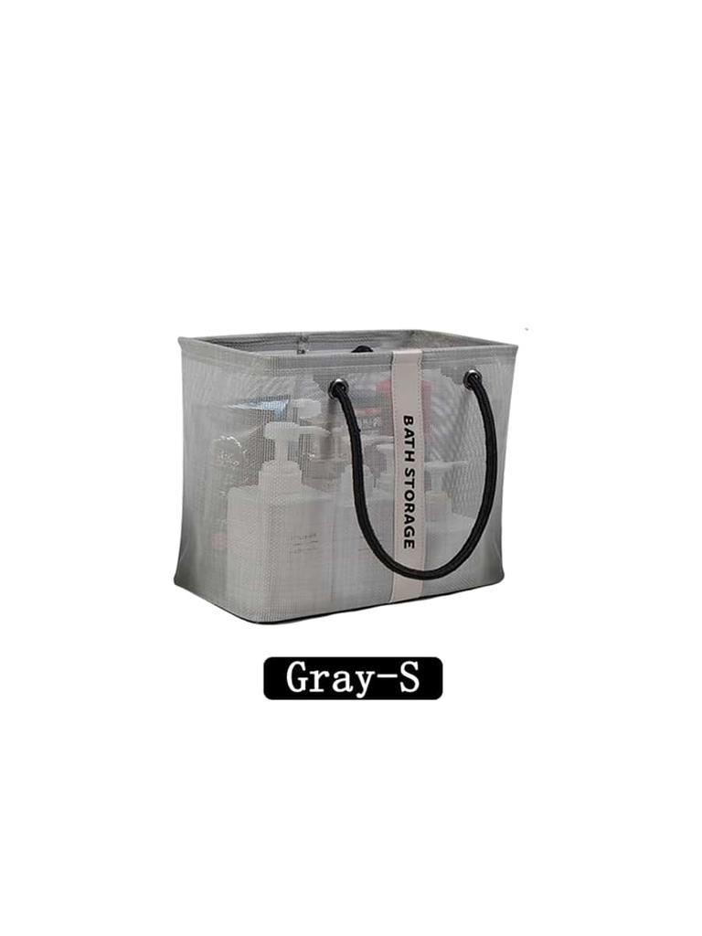 1PC bathroom storage basket, grid draining basket, foldable storage basket, summer swimming clothes storage basket