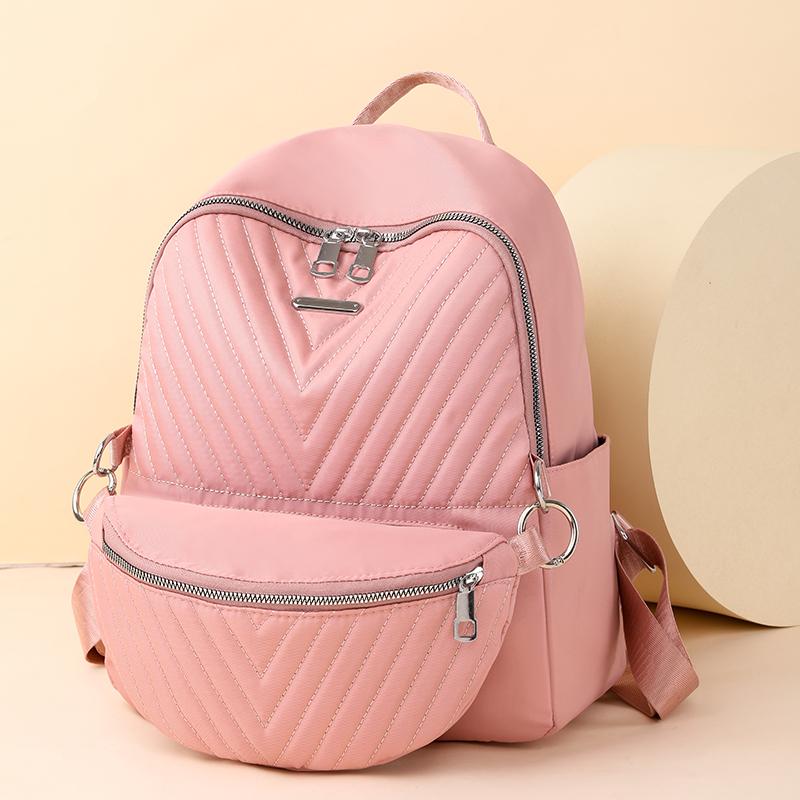 Student Solid Color Backpack Short-Distance Travel Bag Women's Bag