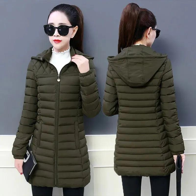 Women's Winter Slim Long Section Warm Jacket Simple Commuting Temperament Coat