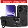 Slide Lens Camera Armor Funda for POCO F7 5G Case for Xiaomi Redmi Turbo 4 Pro 5G Case Magnetic Ring Kickstand Holder Cover