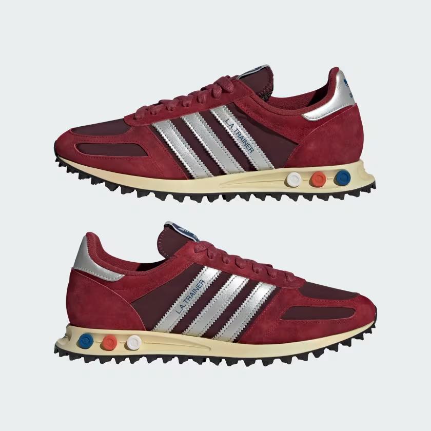 JQ5715 Adidas Originals LA Trainer OG Noble Maroon Silver Metallic Maroon (Men's