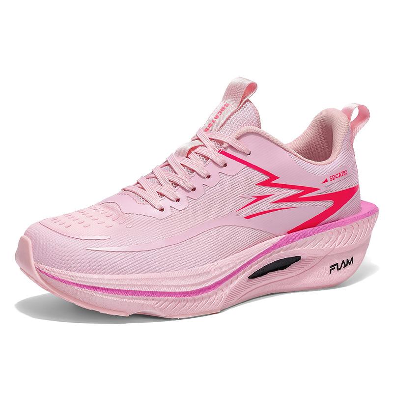 New flying fire. Ultra-light casual shock-absorbing carbon board running shoes men's and women's breathable soft-soled rebound sports shoes