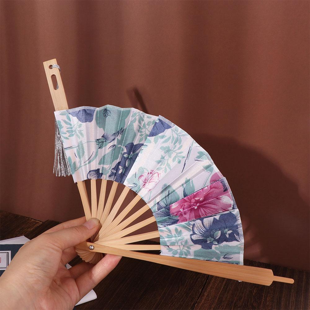 Exquisite Folding Hand Fan Round Hand Circular Fan Home Decor Windmill Fan  Wedding Party Decor