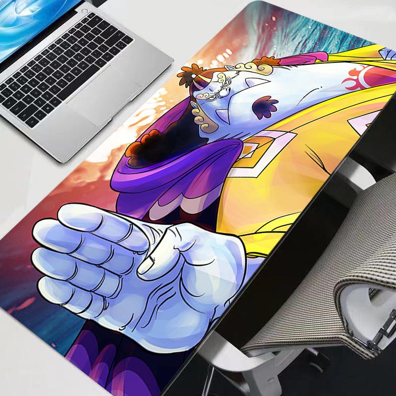 Large Esports Mouse Pad Smooth One Piece Anime Black Flexible Rubber Gamer PC Computer Keyboard For CSGO Kawaii Mosuepad 800x300x2mm