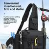 Large Capacity Luya Bag Multifunctional Fanny Pack Fishing Rod Bag Tactical Backpack Crossbody Bag Fishing Plug Rod Fishing Gear Bag Rod Bag