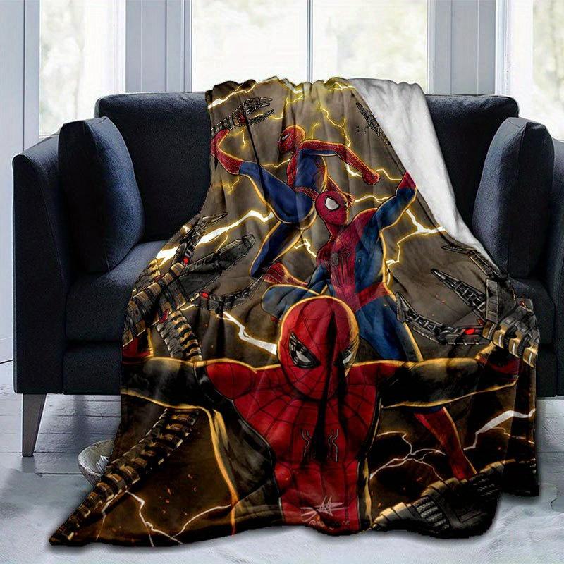 Spider-man Cute Printed Blanket Rectangular Soft Comfortable Modern Style Polyester