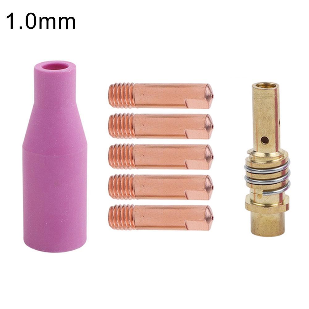 7PCS Welding Tips, For 15AK For MIG Welding Torch Accessories Kit 0.6-1.2mm Tips Welding Equipment Accessories