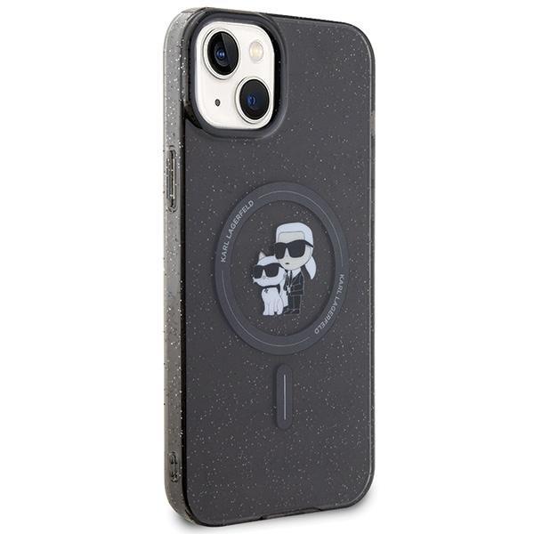 Karl Lagerfeld Klhmp15Mhgkcnok Iphone 15 Plus / 14 Plus 6.7 Czarny/Black Hardcase Karl&Choupette Glitter Magsafe