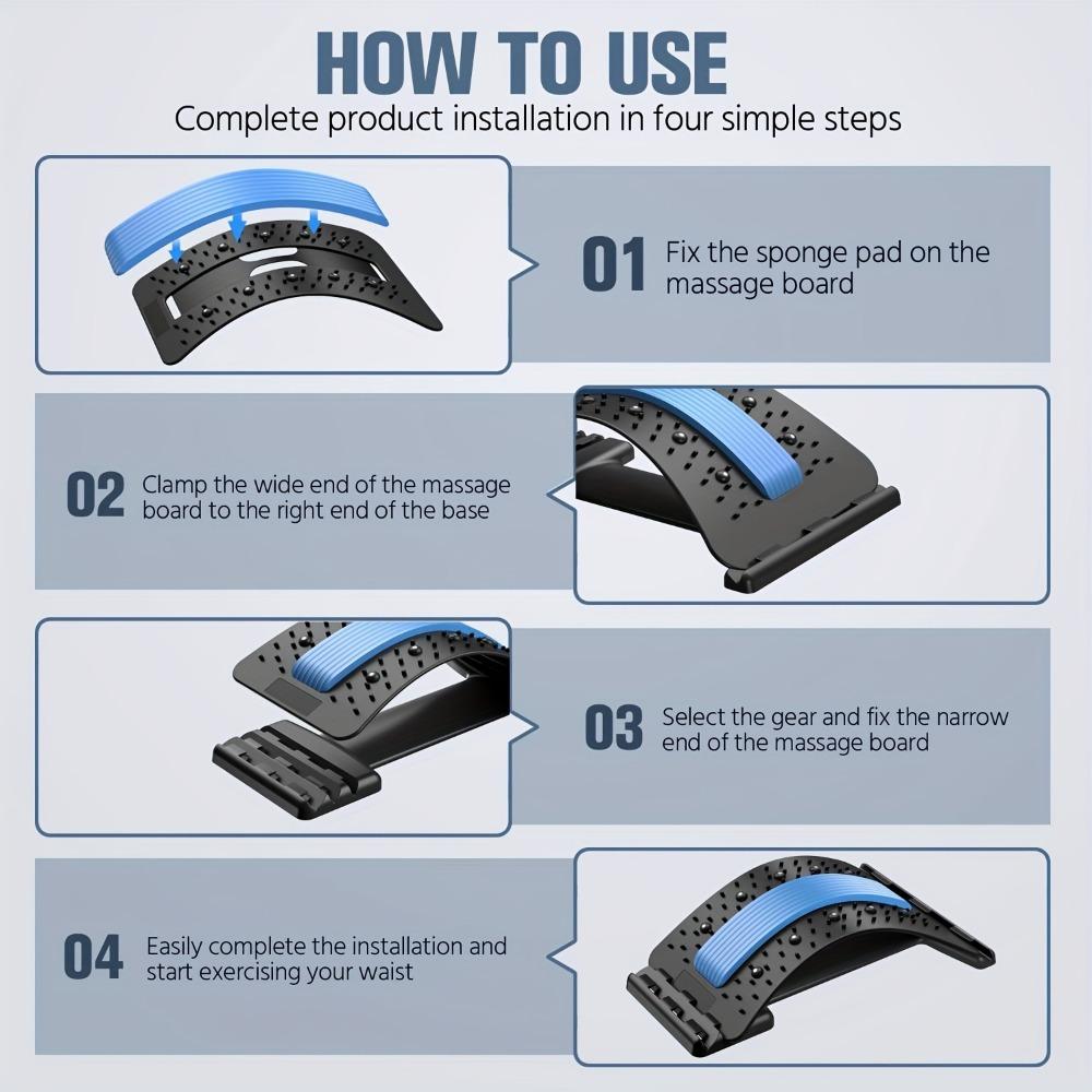 Back Stretcher For Lower Back Pain Relief, Lumbar Back Cracker Board, Back Massager To Relieve Pain From Disc Herniation