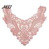 White Lace Collar for Sewing Floral Insert, Embroidery V-neck Neckline Applique, Elegant Fashion Enhancement Hollow Petal Design, Polyester Decorative