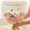 12pcs/bag Plush Animal Mini Bear Flower Bouquet Cartoon Cartoon Bouquet Doll  Graduation Gifts