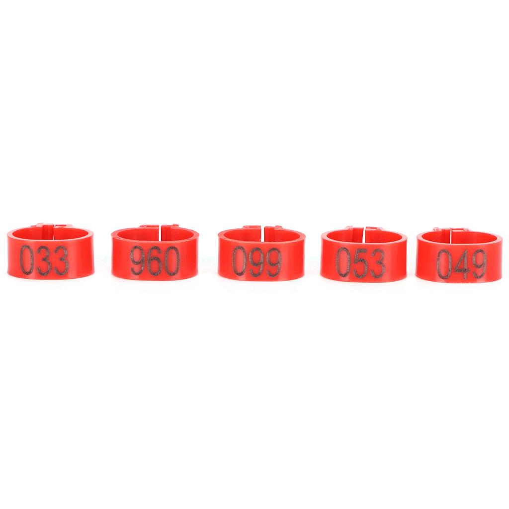 100Pcs Pigeons Identify Ring 001‑100 Numbered Poultry Leg Ring Bird Leg Bands Foot Ring